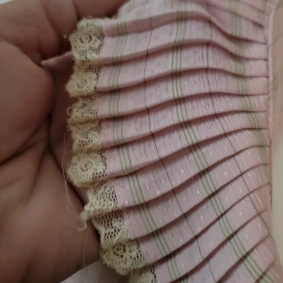 Donna Morgan Non Stop Sheer Pink Midi Dress Sz. S Chiffon Union Made Long Sleeve - Picture 5 of 11